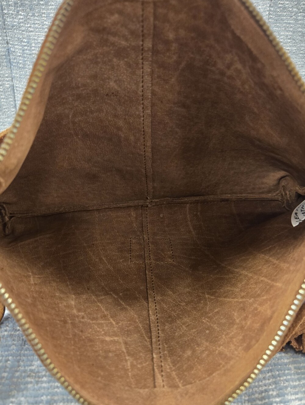 NEW Haute Hippie Brown Suede Fringe Handbag - Picture 6 of 6